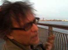 Jed at the East River, distorted